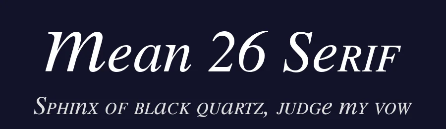 Mean 26 Serif by Harold's Fonts — Serif Font — thumbnail 2