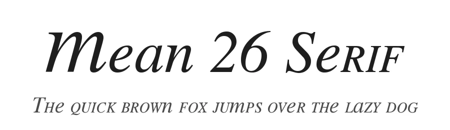 Mean 26 Serif