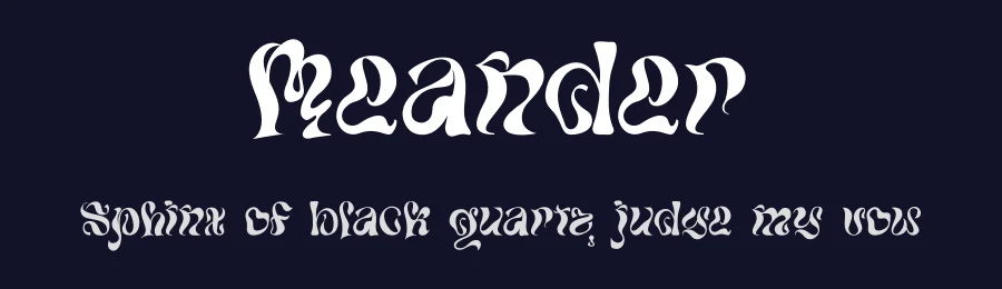 Meander by Typefactoryco — Decorative Font — thumbnail 2