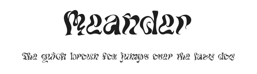 Meander by Typefactoryco — Decorative Font