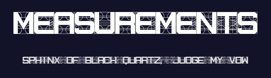 Measurements by Vladimir Nikolic — Decorative Font — thumbnail 2