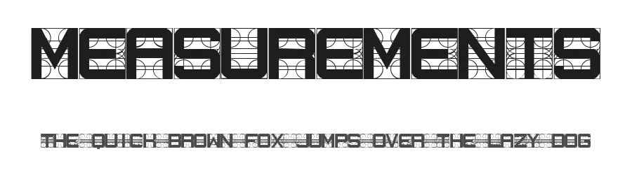 Measurements by Vladimir Nikolic — Decorative Font