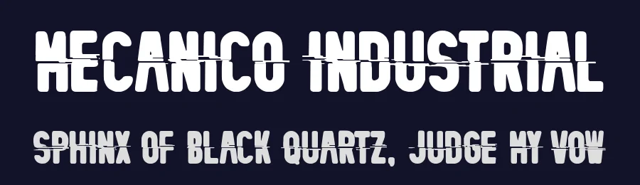 Mecanico Industrial by Woodcutter — Decorative Font — thumbnail 2