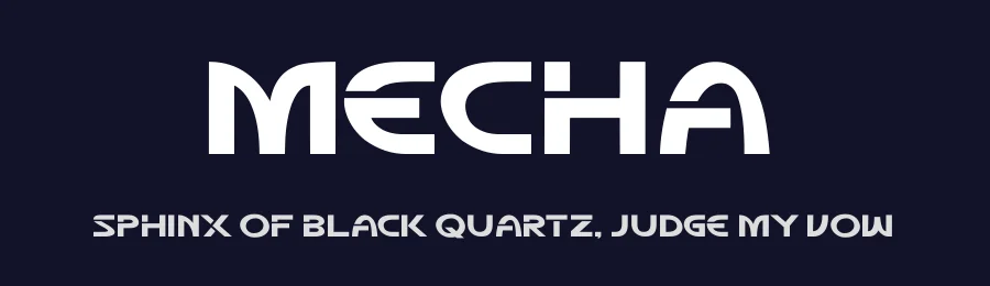 Mecha by Kong Font — Display Font — thumbnail 2