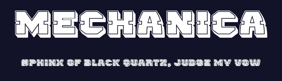 Mechanica by Vladimir Nikolic — Display Font — thumbnail 2