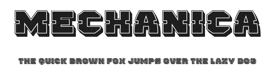 Mechanica by Vladimir Nikolic — Display Font