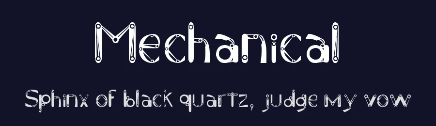 Mechanical by David Rivas — Decorative Font — thumbnail 2