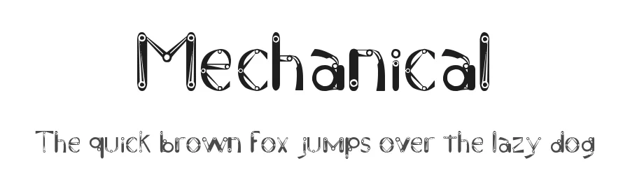 Mechanical by David Rivas — Decorative Font