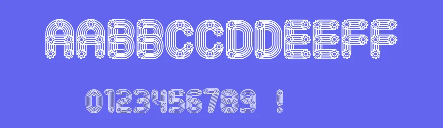 Mechanismo by Vladimir Nikolic — Decorative Font — thumbnail 3
