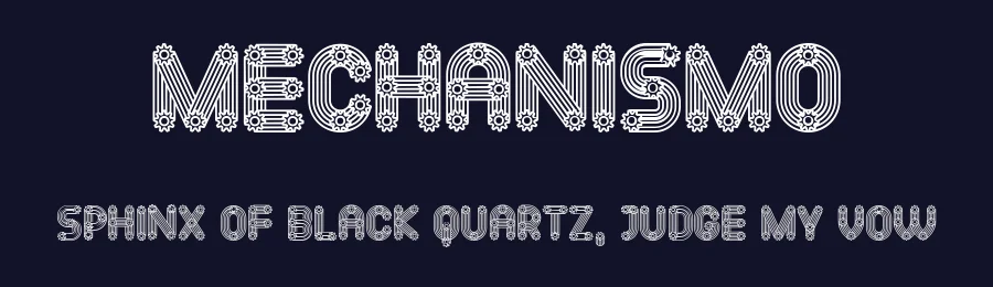Mechanismo by Vladimir Nikolic — Decorative Font — thumbnail 2