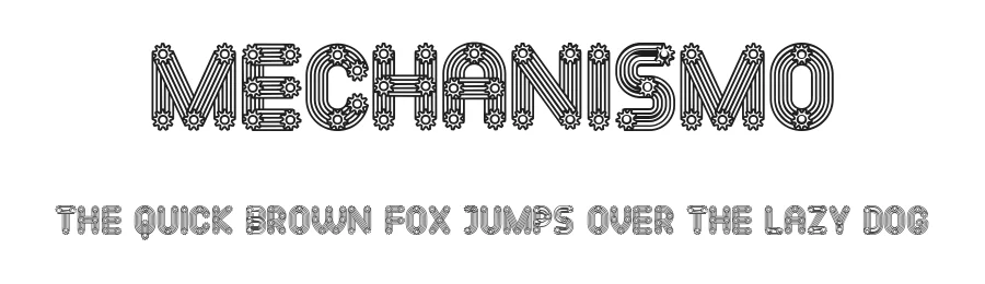 Mechanismo by Vladimir Nikolic — Decorative Font