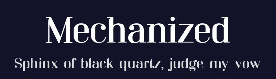 Mechanized by UI Creative — Serif Font — thumbnail 2