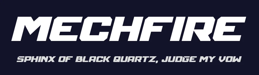Mechfire by Pixel Sagas — Display Font — thumbnail 2