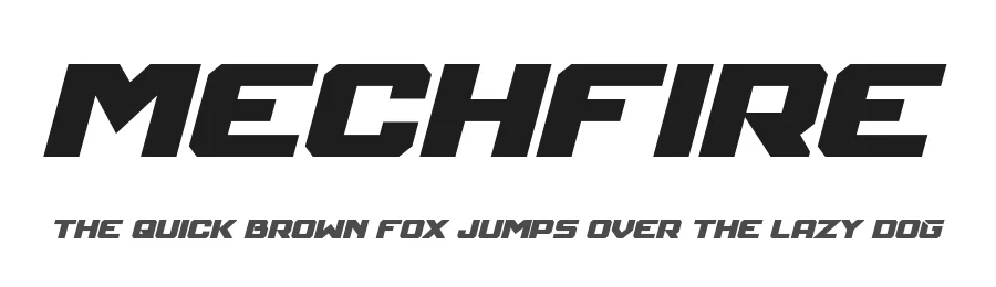 Mechfire by Pixel Sagas — Display Font