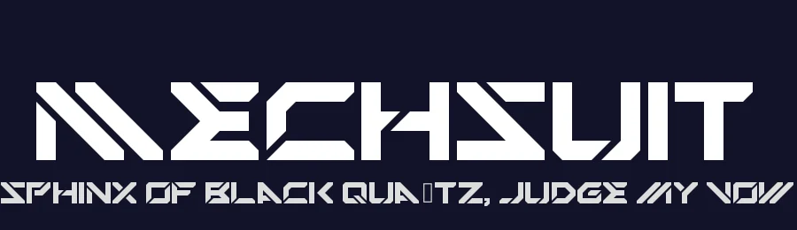 Mechsuit by Serxphis — Display Font — thumbnail 2