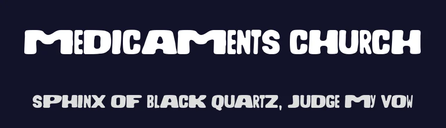 Medicaments Church by Woodcutter — Decorative Font — thumbnail 2