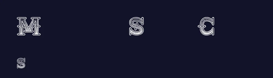 Medicine Show Caps by Anthony Robinson — Decorative Font — thumbnail 2