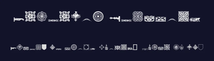 Medieval Dingbats by Flight of the Dragon — Dingbats Font — thumbnail 2