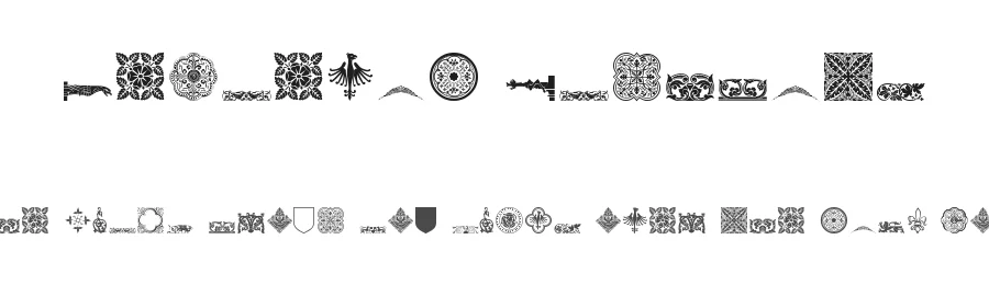Medieval Dingbats by Flight of the Dragon — Dingbats Font