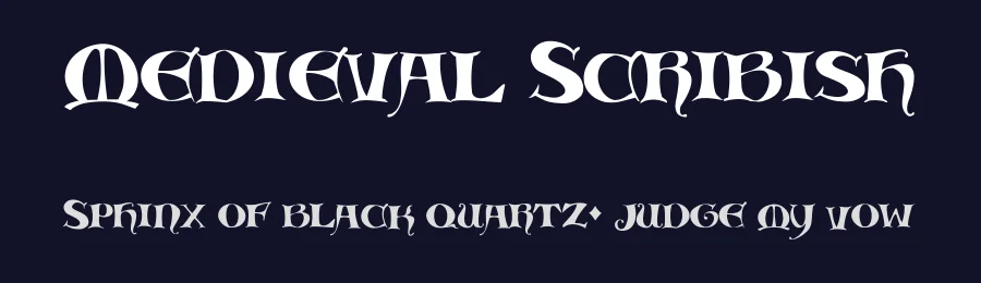 Medieval Scribish by St Rachan — Blackletter Font — thumbnail 2