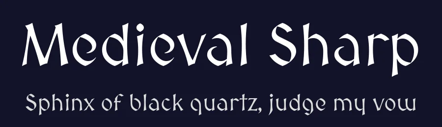 Medieval Sharp by Wojciech Kalinowski — Blackletter Font — thumbnail 2