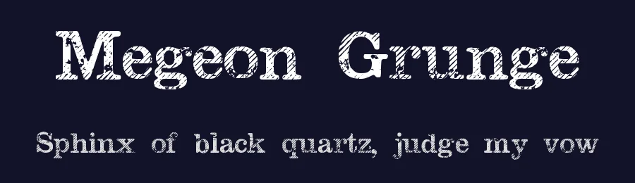 Megeon Grunge by Leonard Posavec - LeoSupply.co — Decorative Font — thumbnail 2
