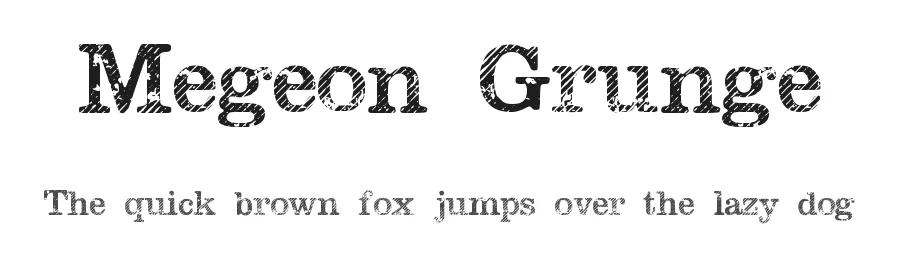 Megeon Grunge by Leonard Posavec - LeoSupply.co — Decorative Font