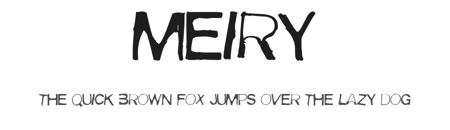 Meiry by Meir Sadan — Decorative Font
