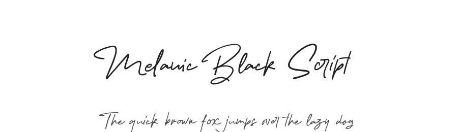 Melanic Black Script