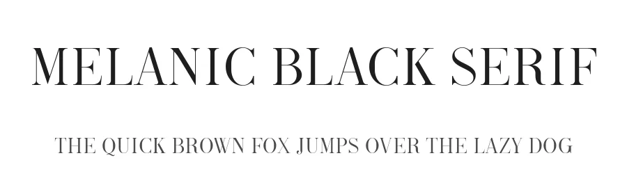 Melanic Black Serif