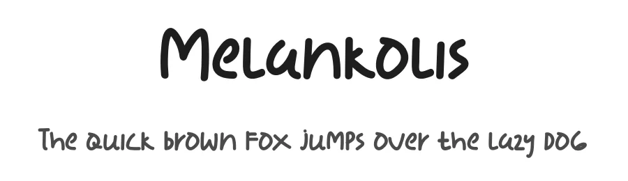 Melankolis by Hamsah — Script Handwritten Font