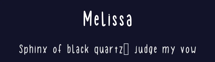 Melissa by Melissa — Script Handwritten Font — thumbnail 2