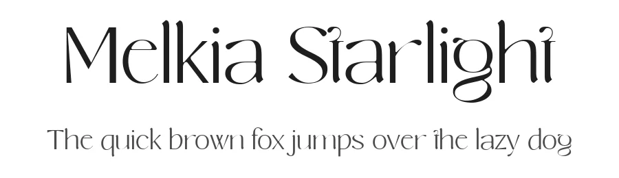 Melkia Starlight by Handpik — Sans Serif Font
