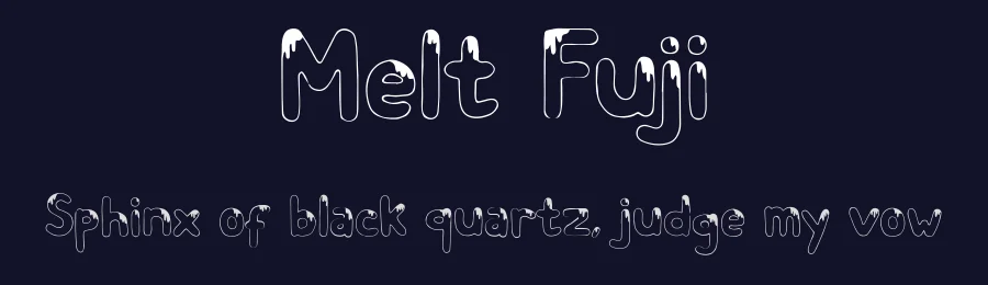 Melt Fuji by Jetsmax Studio — Decorative Font — thumbnail 2