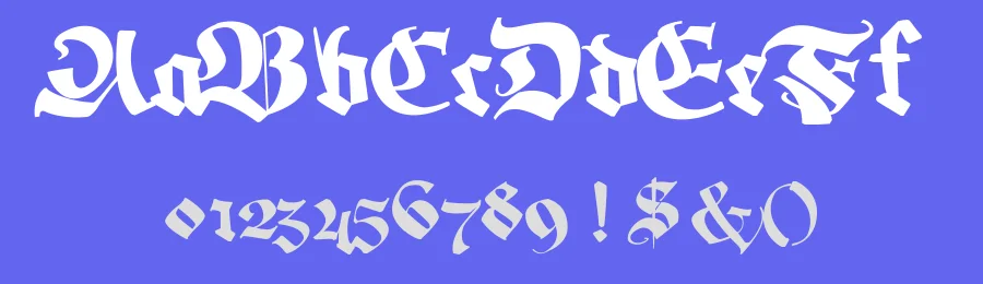 Memela Fraktur by Fernando Carvente — Blackletter Font — thumbnail 3