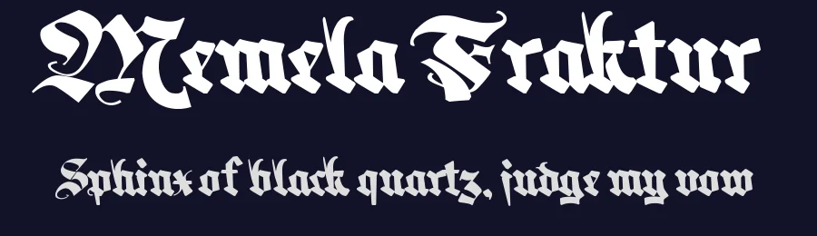 Memela Fraktur by Fernando Carvente — Blackletter Font — thumbnail 2