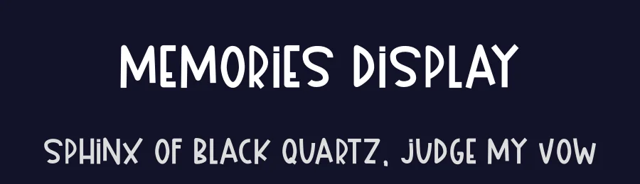Memories Display by Danar Nugroho — Decorative Font — thumbnail 2