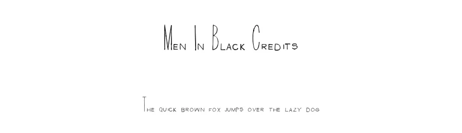 Men In Black Credits