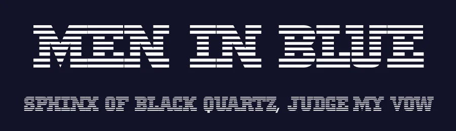Men In Blue by Digital Empires — Display Font — thumbnail 2