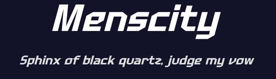 Menscity by Timelesstype Studio — Display Font — thumbnail 2