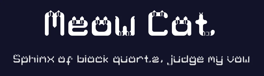 Meow Cat by Yin Shu — Decorative Font — thumbnail 2
