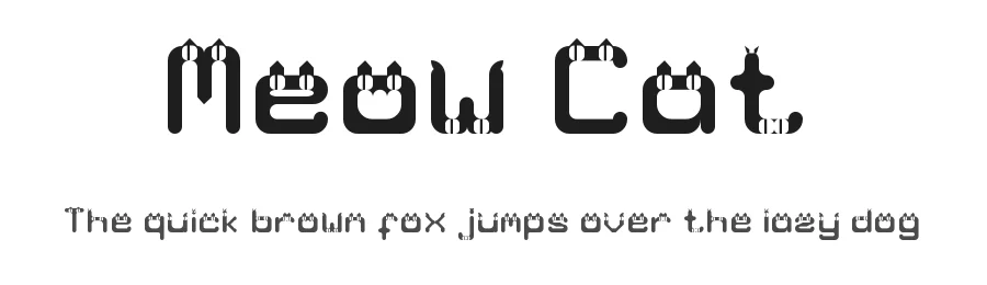 Meow Cat by Yin Shu — Decorative Font