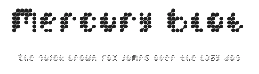Mercury Blob by Matt Perkins — Display Font