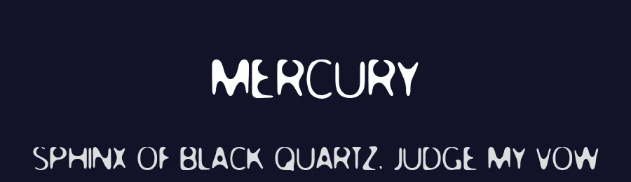 Mercury by Saji Johnny Kundukulam — Decorative Font — thumbnail 2
