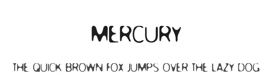 Mercury by Saji Johnny Kundukulam โ Decorative Font