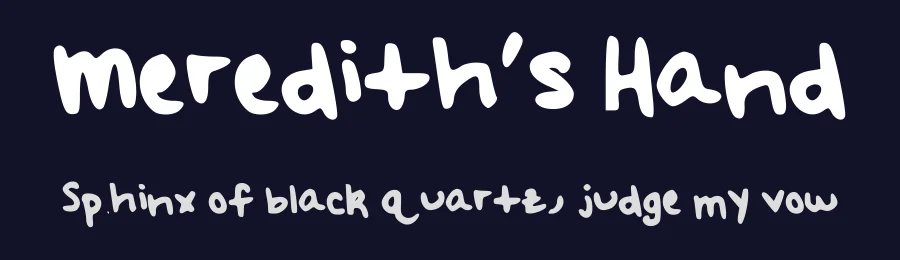Meredith's Hand by Nicole Daugherty — Script Handwritten Font — thumbnail 2