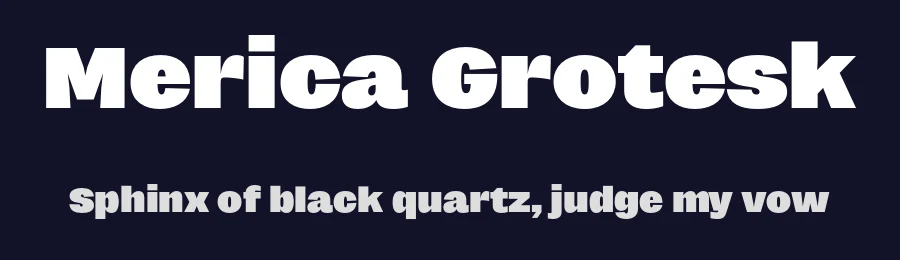 Merica Grotesk by Måns Grebäck — Sans Serif Font — thumbnail 2