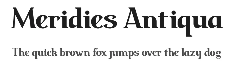 Meridies Antiqua by Agustín Senatore — Serif Font