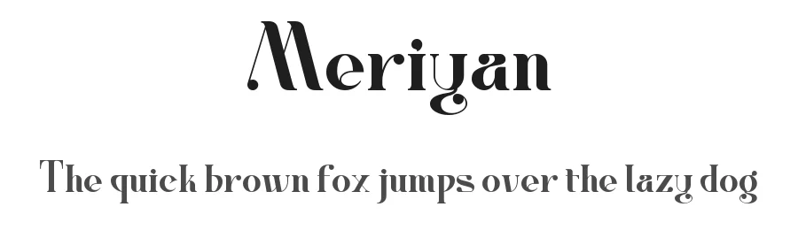 Meriyan by Salamahtype.com β Sans Serif Font