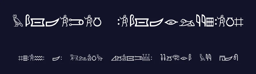 Meroitic Hieroglyphics by Reinhold Kainhofer — Dingbats Font — thumbnail 2